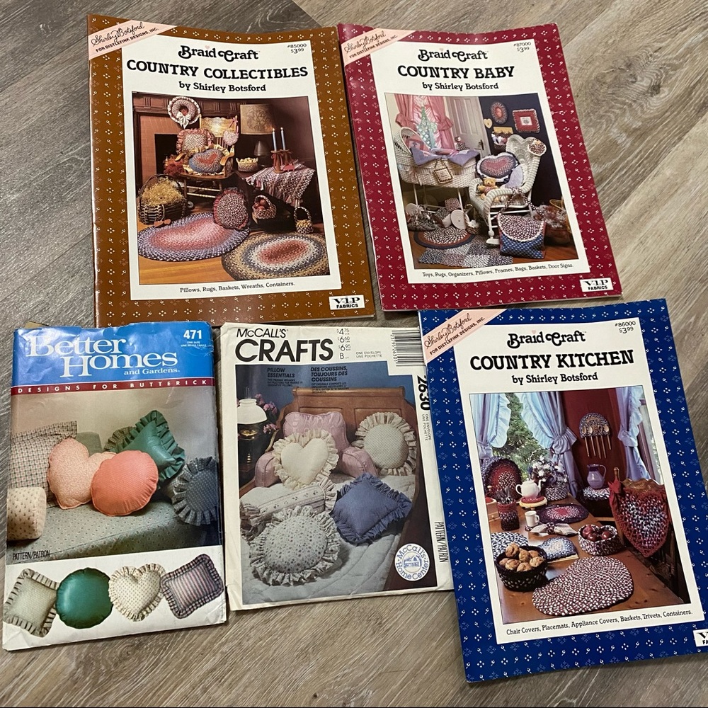 Vintage 1988 Braid Craft, Craft Books! With Pattern Envelope's!